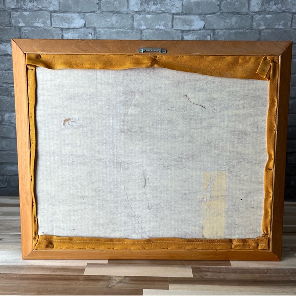 Vintage Midcentury Needlepoint Wall Art Apple Orchard, Blue Birds, Apple Basket - Picture 8 of 15